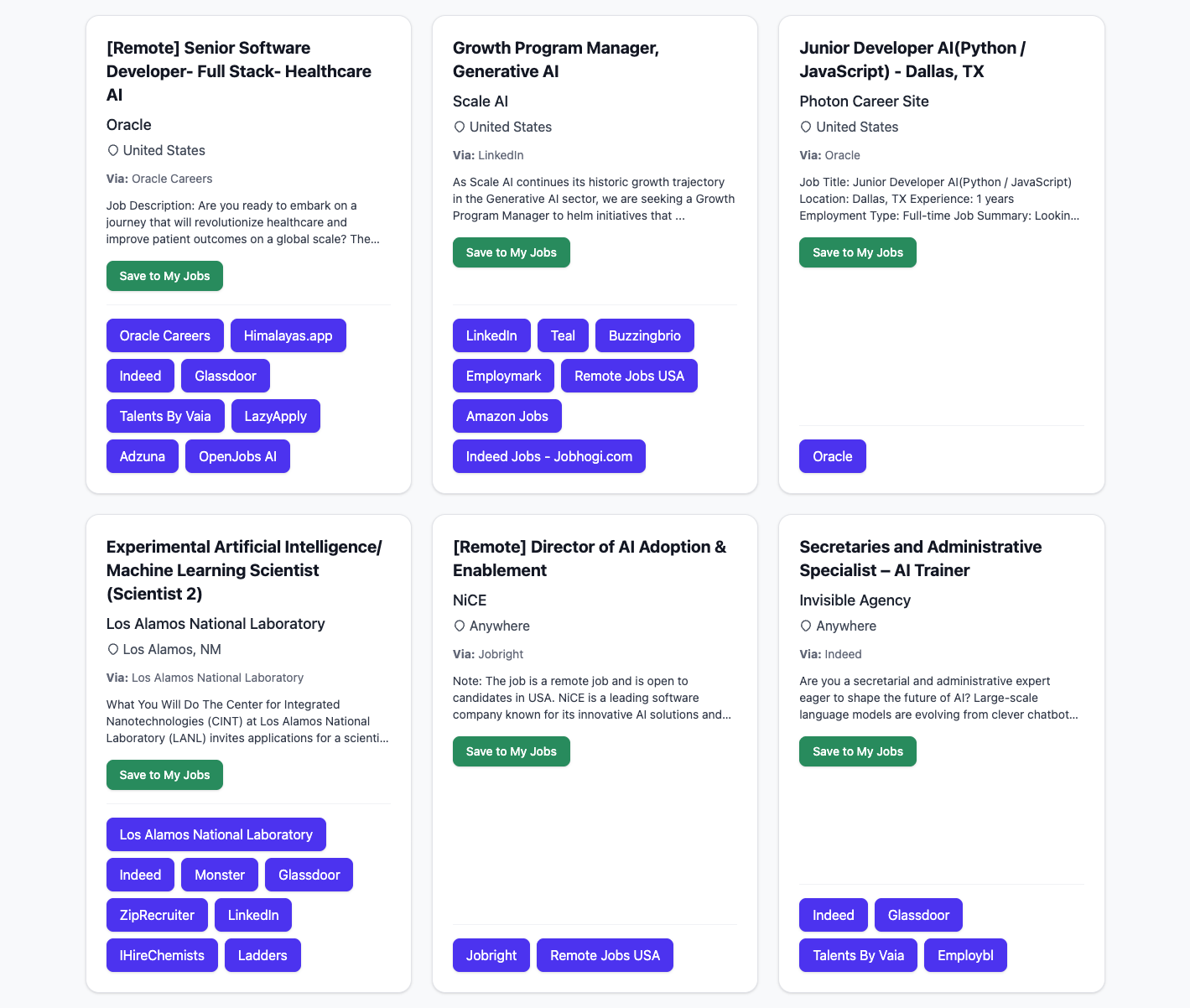 Job Search Interface